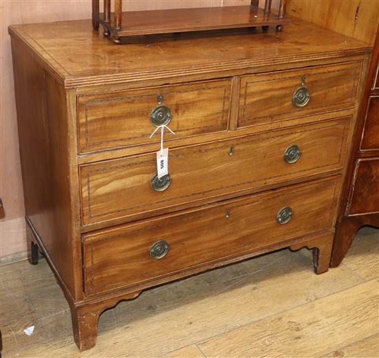 A Regency mahogany chest of drawers W.86cm